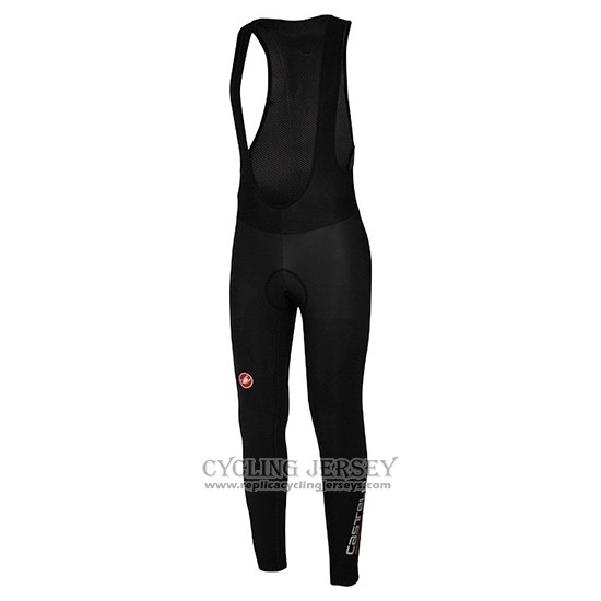 2019 Cycling Jersey Castelli Puro 3 Green Black Long Sleeve And Bib Tight